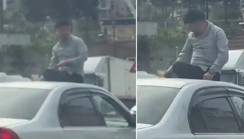 Trafikte Görülen Olay: Otomobil Üzerinde Eğlence Gecesi!